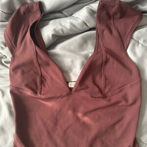 Free people burgundy shirt